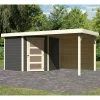 Abri De Jardin En Bois Massif Gris Terre 5,95m² Schwandorf 5 Avec Appentis 240cm Et Paroi Arrière – Karibu 1 Abri De Jardin En Bois Massif Gris Terre 5,95m² Schwandorf 5 Avec Appentis 240cm Et Paroi Arrière – Karibu -Abri De Jardin abri de jardin en bois massif gris terre 595m schwandorf 5 avec appentis 240cm et paroi arriere woodfeeling
