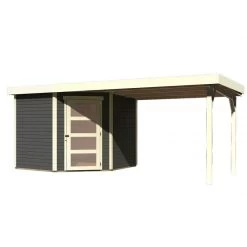 Abri De Jardin En Bois Massif Gris Terre 5,95m² Schwandorf 5 Avec Appentis 280cm – Karibu 10 Abri De Jardin En Bois Massif Gris Terre 5,95m² Schwandorf 5 Avec Appentis 280cm – Karibu -Abri De Jardin abri de jardin en bois massif gris terre 595m schwandorf 5 avec appentis 280cm woodfeeling 2
