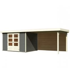 Abri De Jardin En Bois Massif Gris Terre 7,43m² Askola 5 Avec Appentis 280cm Et Paroi Arrière – Karibu 10 Abri De Jardin En Bois Massif Gris Terre 7,43m² Askola 5 Avec Appentis 280cm Et Paroi Arrière – Karibu -Abri De Jardin abri de jardin en bois massif gris terre 743m askola 5 avec appentis 280cm et paroi arriere woodfeeling 2