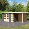 Abri De Jardin En Bois Massif Gris Terre 7,43m² Kerko 5 Avec Appentis 240cm Et Paroi Arrière – Karibu 1 Abri De Jardin En Bois Massif Gris Terre 7,43m² Kerko 5 Avec Appentis 240cm Et Paroi Arrière – Karibu -Abri De Jardin abri de jardin en bois massif gris terre 743m kerko 5 avec appentis 240cm et paroi arriere woodfeeling