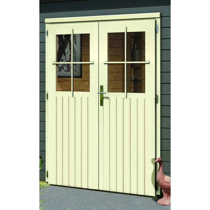 Abri De Jardin En Bois Massif Gris Terre 8,88m² Avec Cloison Intérieure Tintrup – Karibu 8 Abri De Jardin En Bois Massif Gris Terre 8,88m² Avec Cloison Intérieure Tintrup – Karibu – Image 6