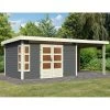 Abri De Jardin En Bois Massif Gris Terre 8,88m² Kastorf 7 Avec Appentis 260cm Et Paroi Arrière – Karibu 2 Abri De Jardin En Bois Massif Gris Terre 8,88m² Kastorf 7 Avec Appentis 260cm Et Paroi Arrière – Karibu -Abri De Jardin abri de jardin en bois massif gris terre 888m kastorf 7 avec appentis 260cm et paroi arriere karibu