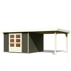 Abri De Jardin En Bois Massif Gris Terre 9,24m² Askola 6 Avec Appentis 280cm – Karibu 10 Abri De Jardin En Bois Massif Gris Terre 9,24m² Askola 6 Avec Appentis 280cm – Karibu -Abri De Jardin abri de jardin en bois massif gris terre 924m askola 6 avec appentis 280cm woodfeeling 2