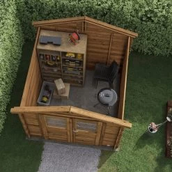 Abri De Jardin En Bois Traité Autoclave 4,9m² - Madriers 28mm - Nicia - Forest Style -Abri De Jardin abri de jardin en bois traite autoclave 49m madriers 28mm nicia forest style 2