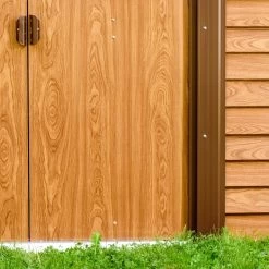 Abri De Jardin En Métal Aspect Bois 4,6m² + Kit D'ancrage - X-METAL -Abri De Jardin abri de jardin en metal aspect bois 46m kit d ancrage x metal 4