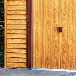 Abri De Jardin En Métal Aspect Bois 6,62m² + Kit D'ancrage - X-METAL -Abri De Jardin abri de jardin en metal aspect bois 662m kit d ancrage x metal 5