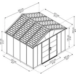 Abri De Jardin En Polycarbonate 7,9m² Sans Plancher YUKON - Palram - Canopia 10 Abri De Jardin En Polycarbonate 7,9m² Sans Plancher YUKON - Palram - Canopia -Abri De Jardin abri de jardin en polycarbonate 79m sans plancher yukon palram 1 2