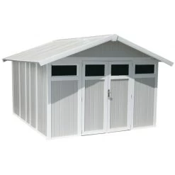 Abri De Jardin En PVC 11,2m² UTILITY Blanc Et Gris Bleu Grosfillex + Kit Ancrage Offert 12 Abri De Jardin En PVC 11,2m² UTILITY Blanc Et Gris Bleu Grosfillex + Kit Ancrage Offert -Abri De Jardin abri de jardin en pvc 112m utility blanc et gris bleu grosfillex 4