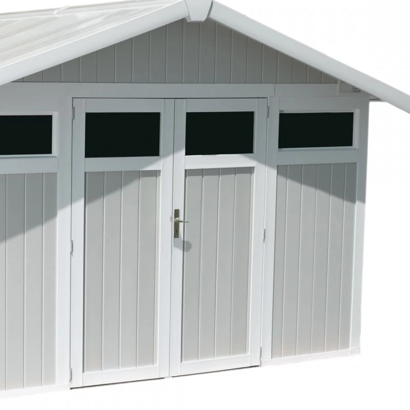 Abri De Jardin En PVC 11,2m² UTILITY Blanc Et Gris Bleu Grosfillex + Kit Ancrage Offert 8 Abri De Jardin En PVC 11,2m² UTILITY Blanc Et Gris Bleu Grosfillex + Kit Ancrage Offert – Image 6