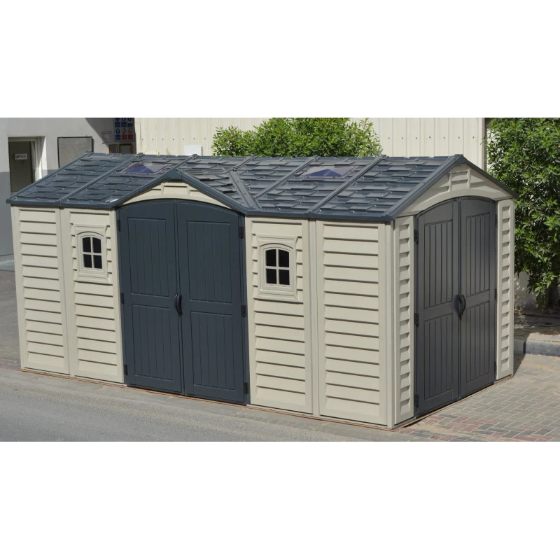 Abri De Jardin En PVC 11,95m² DarkGrey Apex + Kit De Fondation DURAMAX 4 Abri De Jardin En PVC 11,95m² DarkGrey Apex + Kit De Fondation DURAMAX – Image 2