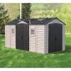 Abri De Jardin En PVC 11,95m² DarkGrey Apex + Kit De Fondation DURAMAX -Abri De Jardin abri de jardin en pvc 1195m darkgrey apex duramax kit de fondation