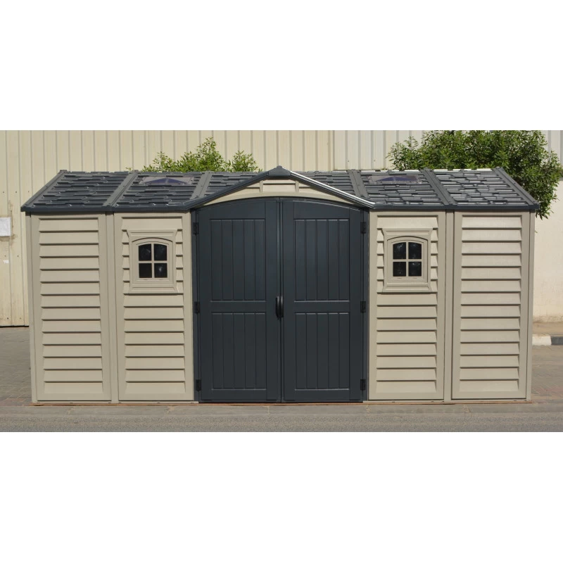 Abri De Jardin En PVC 11,95m² DarkGrey Apex + Kit De Fondation DURAMAX 5 Abri De Jardin En PVC 11,95m² DarkGrey Apex + Kit De Fondation DURAMAX – Image 3