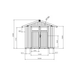 Abri De Jardin En PVC 4,9m² DECO Gris Foncé Et Blanc Grosfillex + Kit Ancrage Offert -Abri De Jardin abri de jardin en pvc 49m deco gris fonce et blanc grosfillex kit ancrage offert 3
