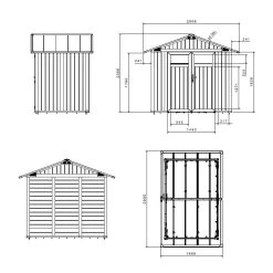 Abri De Jardin 4m² En PVC UTILITY Blanc Et Gris Vert Grosfillex + Kit Ancrage Offert -Abri De Jardin abri de jardin en pvc 49m utility blanc et gris vert grosfillex 4
