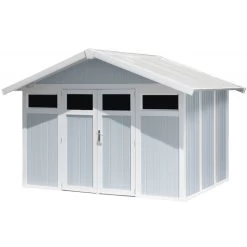 Abri De Jardin En PVC 7,53m² UTILITY Blanc Et Gris Bleu Grosfillex + Kit Ancrage Offert 13 Abri De Jardin En PVC 7,53m² UTILITY Blanc Et Gris Bleu Grosfillex + Kit Ancrage Offert -Abri De Jardin abri de jardin en pvc 753m utility blanc et gris bleu grosfillex 5