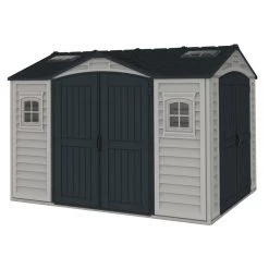 Abri De Jardin En PVC 8,05m² DarkGrey Apex + Kit De Fondation DURAMAX -Abri De Jardin abri de jardin en pvc 805m darkgrey apex duramax kit de fondation 3