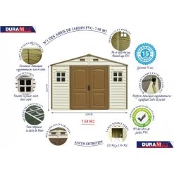 Abri De Jardin En PVC WoodStyle Premium 7,68m² Duramax 10 Abri De Jardin En PVC WoodStyle Premium 7,68m² Duramax -Abri De Jardin abri de jardin en pvc woodstyle premium 768m duramax 2