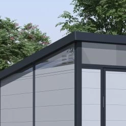 Abri De Jardin En Résine 3,24m² Gris Clair Toit Monopente Skylight + Plancher - Jobu 10 Abri De Jardin En Résine 3,24m² Gris Clair Toit Monopente Skylight + Plancher - Jobu -Abri De Jardin abri de jardin en resine 324m gris clair toit plat skylight plancher jobu 2