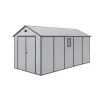 Abri De Jardin En Résine Gris 11m² + Kit De Fondation - JOBU -Abri De Jardin abri de jardin en resine gris 11m kit de fondation jobu