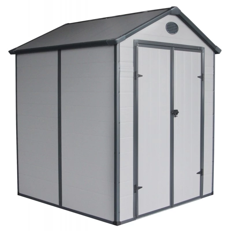Abri De Jardin En Résine Gris 3,65m² + Kit De Fondation - JOBU 5 Abri De Jardin En Résine Gris 3,65m² + Kit De Fondation - JOBU – Image 3