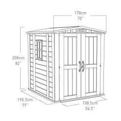 Abri De Jardin En Résine Sydney 3,48m² + Plancher Keter -Abri De Jardin abri de jardin en resine sydney 348m plancher keter 3
