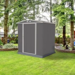 Abri De Jardin EZEE 2,3m² Toit Double Pente En Acier Galvanisé Anthracite Spacemaker 9 Abri De Jardin EZEE 2,3m² Toit Double Pente En Acier Galvanisé Anthracite Spacemaker -Abri De Jardin abri de jardin ezee 23 m toit double pente en acier galvanise anthracite spacemaker 2