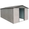 Abri De Jardin Métal 11m² WoodTouch Beige + Kit D'ancrage X-METAL -Abri De Jardin abri de jardin metal 11m woodtouch beige kit d ancrage x metal