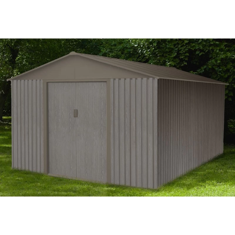 Abri De Jardin Métal 13,51m² Imitation Bois Vieilli 3 Abri De Jardin Métal 13,51m² Imitation Bois Vieilli