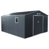 Abri De Jardin Métal 13m² PLUS Anthracite + Kit D'ancrage X-METAL -Abri De Jardin abri de jardin metal 13m plus anthracite kit d ancrage x metal