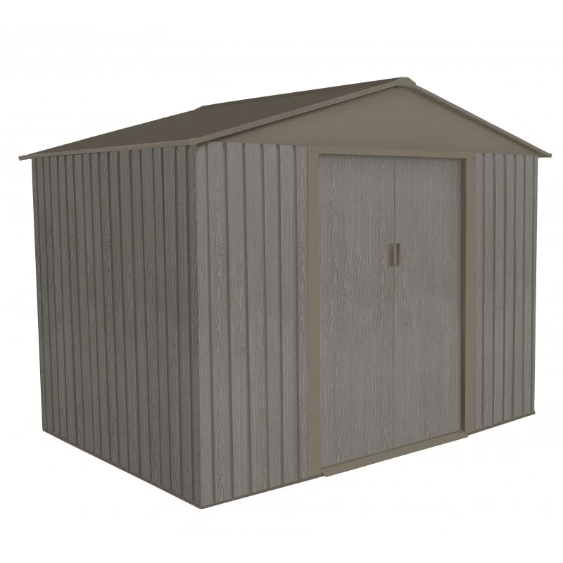 Abri De Jardin Métal 4,72m² Imitation Bois Vieilli 4 Abri De Jardin Métal 4,72m² Imitation Bois Vieilli – Image 2