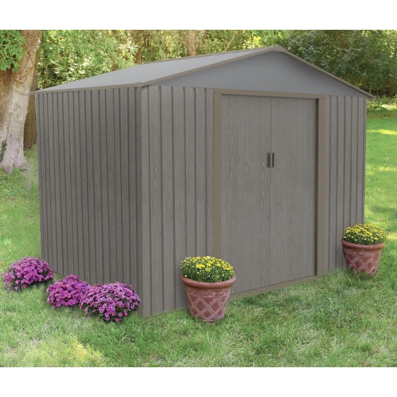 Abri De Jardin Métal 4,72m² Imitation Bois Vieilli 3 Abri De Jardin Métal 4,72m² Imitation Bois Vieilli