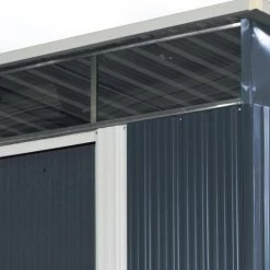 Abri De Jardin Métal 5,64m² Skylight Anthracite + Kit D'ancrage X-METAL -Abri De Jardin abri de jardin metal 562m skylight anthracite kit d ancrage x metal 5