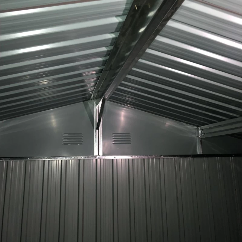 Abri De Jardin Métal 7,15m² WoodTouch Beige + Kit D'ancrage X-METAL 6 Abri De Jardin Métal 7,15m² WoodTouch Beige + Kit D'ancrage X-METAL – Image 4