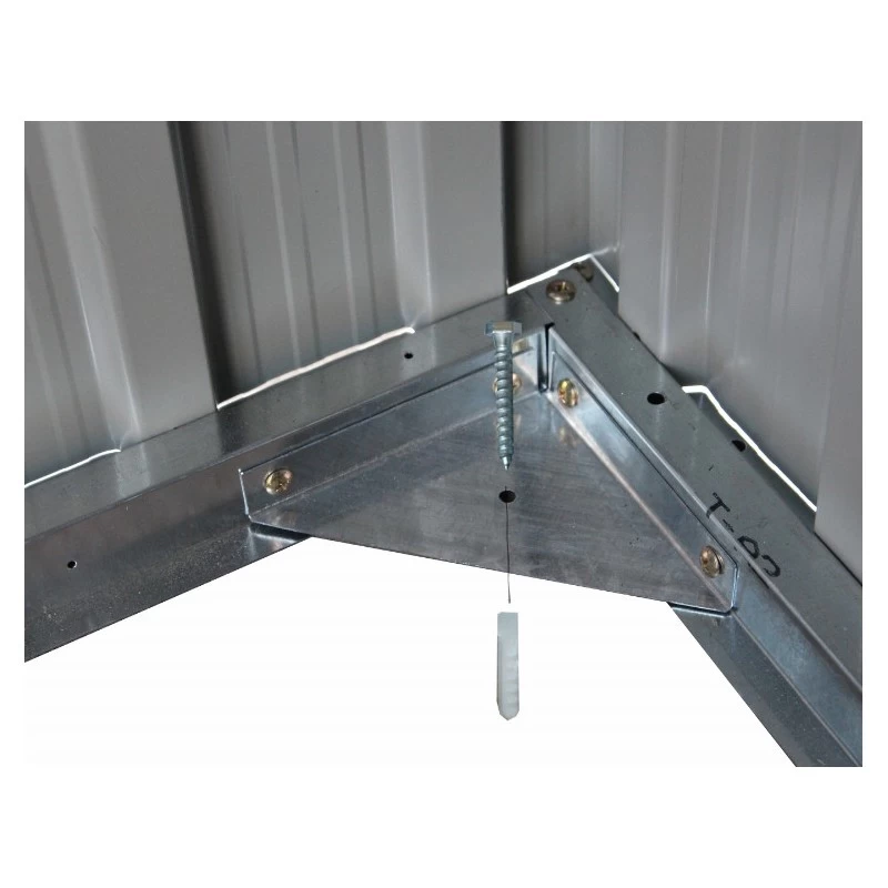 Abri De Jardin Métal 7,15m² WoodTouch Beige + Kit D'ancrage X-METAL 8 Abri De Jardin Métal 7,15m² WoodTouch Beige + Kit D'ancrage X-METAL – Image 6