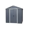 Abri De Jardin Métal Anthracite 4,38m² + Kit D'ancrage Inclus - YARDMASTER -Abri De Jardin abri de jardin metal anthracite 438m kit d ancrage inclus yardmaster