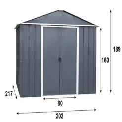 Abri De Jardin Métal Anthracite 4,38m² + Kit D'ancrage Inclus - YARDMASTER -Abri De Jardin abri de jardin metal anthracite 438m kit d ancrage inclus yardmaster 3