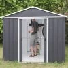 Abri De Jardin Métal Anthracite 7,18m² + Kit D'ancrage Inclus - YARDMASTER -Abri De Jardin abri de jardin metal anthracite 718m kit d ancrage inclus yardmaster