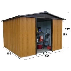 Abri De Jardin Métal Aspect Bois Et Marron 12m² + Kit D'ancrage Inclus - YARDMASTER 9 Abri De Jardin Métal Aspect Bois Et Marron 12m² + Kit D'ancrage Inclus - YARDMASTER -Abri De Jardin abri de jardin metal aspect bois et marron 12m kit d ancrage inclus yardmaster 2