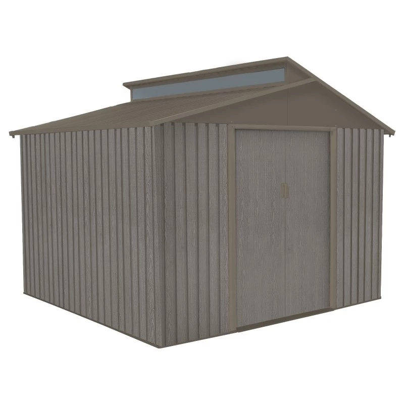 Abri De Jardin Métal Avec Puit De Lumière 7,25m² Imitation Bois Vieilli 6 Abri De Jardin Métal Avec Puit De Lumière 7,25m² Imitation Bois Vieilli – Image 4