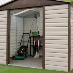 Abri De Jardin Métal Beige Et Marron 11,39m² + Kit D'ancrage Inclus - YARDMASTER 11 Abri De Jardin Métal Beige Et Marron 11,39m² + Kit D'ancrage Inclus - YARDMASTER -Abri De Jardin abri de jardin metal beige et marron 1139m kit d ancrage inclus yardmaster 3