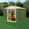 Abri De Jardin Métal Vert 7,18m² + Kit D'ancrage Inclus - YARDMASTER -Abri De Jardin abri de jardin metal vert 718m kit d ancrage inclus yardmaster