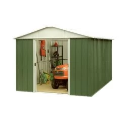 Abri De Jardin Métal Vert 7,18m² + Kit D'ancrage Inclus - YARDMASTER -Abri De Jardin abri de jardin metal vert 718m kit d ancrage inclus yardmaster 2