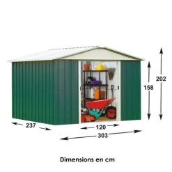 Abri De Jardin Métal Vert 7,18m² + Kit D'ancrage Inclus - YARDMASTER -Abri De Jardin abri de jardin metal vert 718m kit d ancrage inclus yardmaster 3