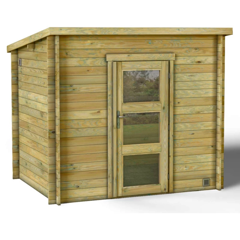 Abri De Jardin Moderne En Bois Traité Autoclave 3,9m² - Madriers 28mm - Nicia - Forest Style 4 Abri De Jardin Moderne En Bois Traité Autoclave 3,9m² - Madriers 28mm - Nicia - Forest Style – Image 2