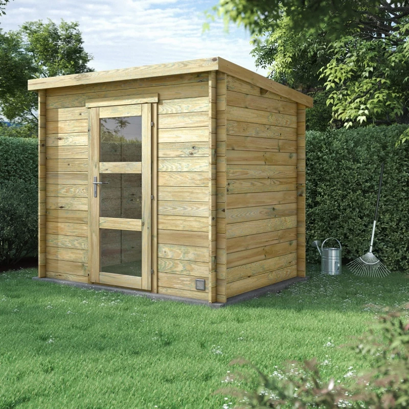 Abri De Jardin Moderne En Bois Traité Autoclave 3,9m² - Madriers 28mm - Nicia - Forest Style 3 Abri De Jardin Moderne En Bois Traité Autoclave 3,9m² - Madriers 28mm - Nicia - Forest Style