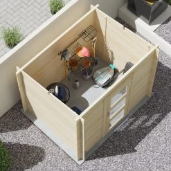 Abri De Jardin Monopente En Bois Massif 4,9m² JUNO MODERN – Madriers 19mm – Forest Style -Abri De Jardin abri de jardin monopente en bois massif 49m landes madriers 19mm forest style 3