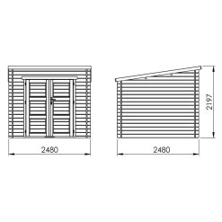 Abri De Jardin Monopente En Bois Massif 6,2m² ITURY – Madriers 19mm – Forest Style -Abri De Jardin abri de jardin monopente en bois massif 62m itury madriers 19mm forest style 2