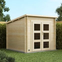 Abri De Jardin Monopente En Bois Massif 6,2m² ITURY – Madriers 19mm – Forest Style
