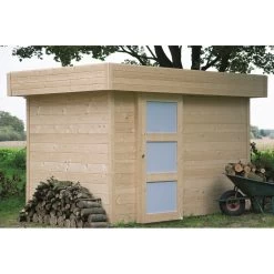 Abri De Jardin Oslo 6,05m² En Bois Massif 28mm Avec Porte Moderne - SOLID