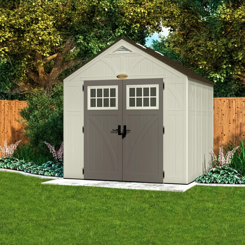 Abri De Jardin Polyéthylène 35mm 5,53m² Woodgrain + Plancher SUNCAST 4 Abri De Jardin Polyéthylène 35mm 5,53m² Woodgrain + Plancher SUNCAST – Image 2